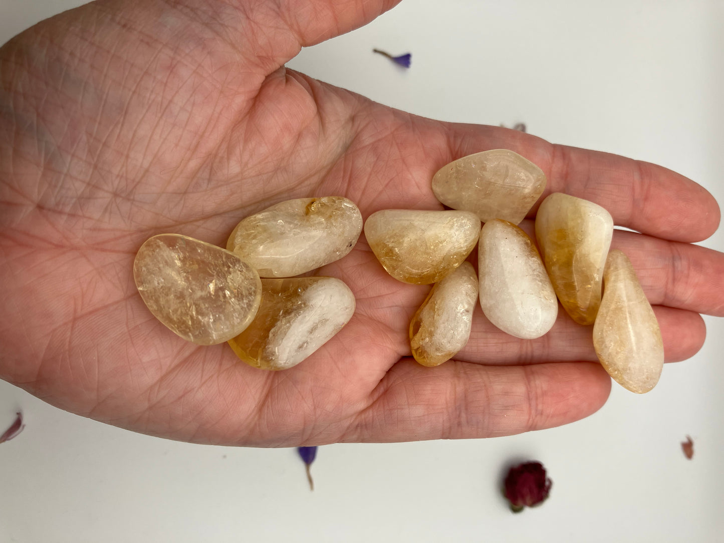 Citrine tumble stones / Abundance, motivation, manifestation, energy / Solar plexus chakra / crystal healing/ 3 sizes