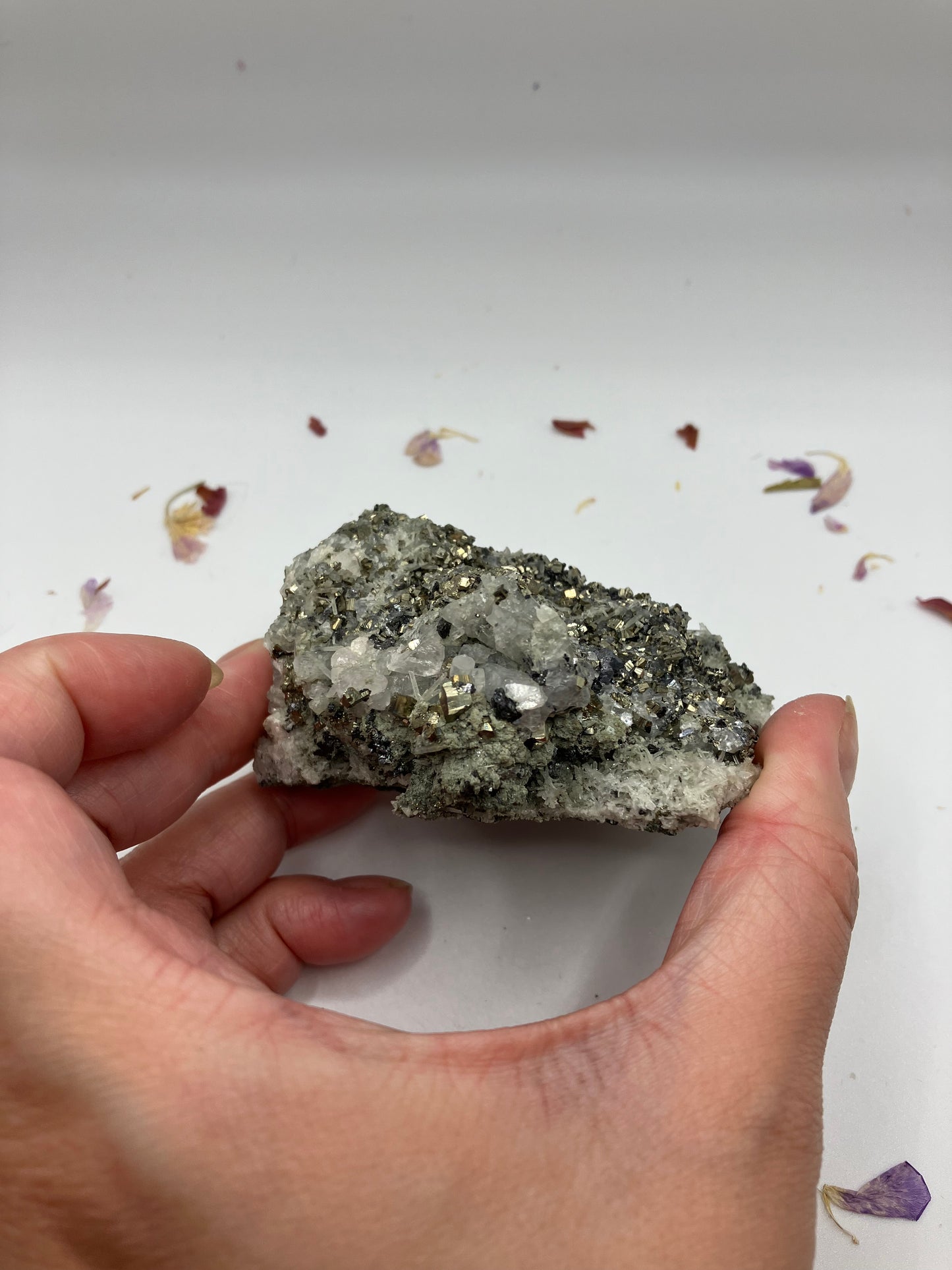 Pyrite and Black Sphalerite with Quartz needles.