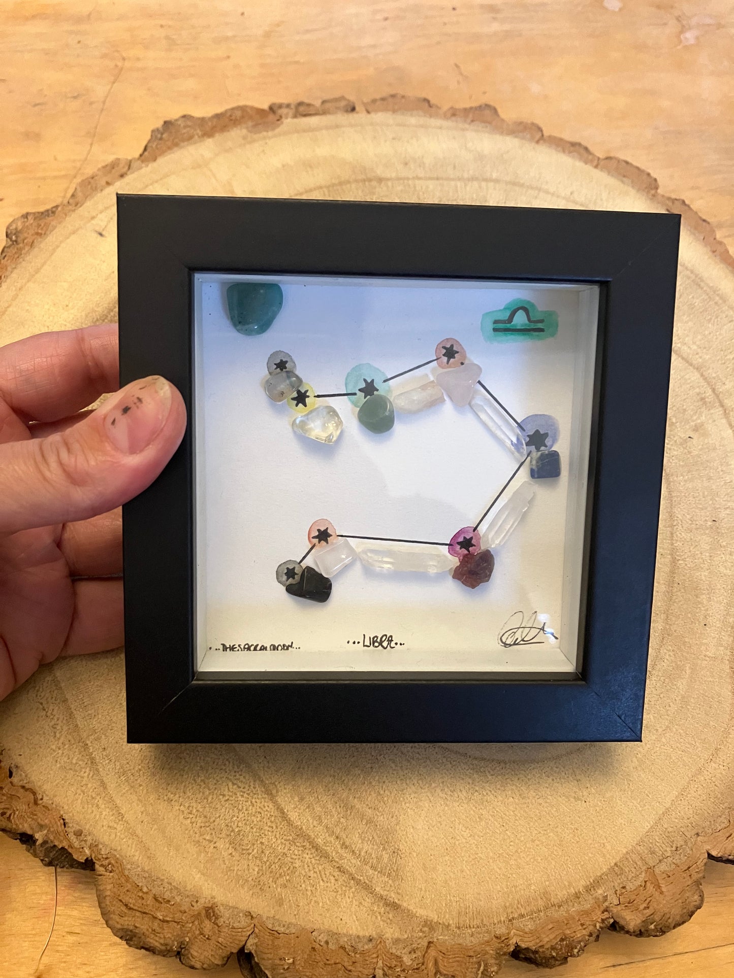 Mini Libra Constellation Crystal Grid