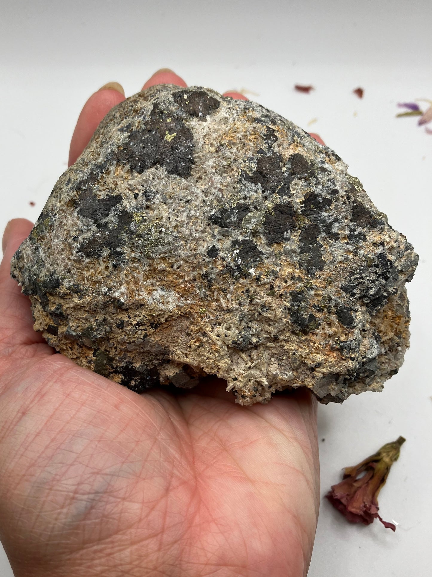 Galena and Black Sphalerite with Quartz needles. 393 g