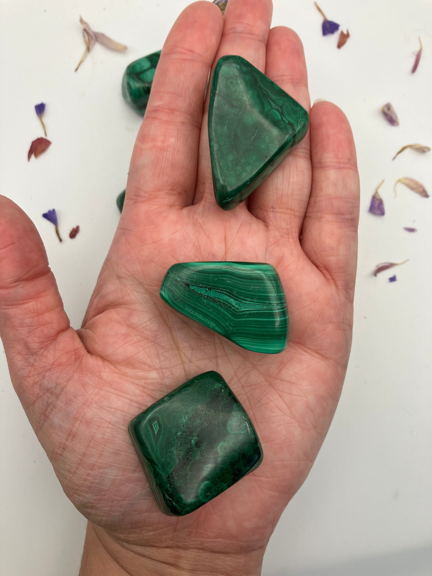 Large Malachite Tumblestones