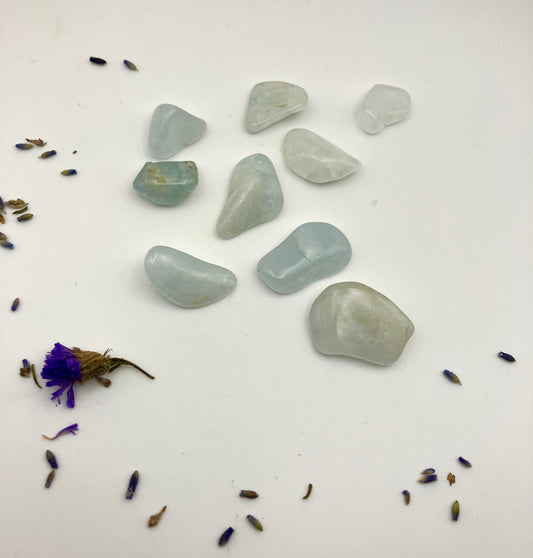 Aquamarine Tumble stones - small