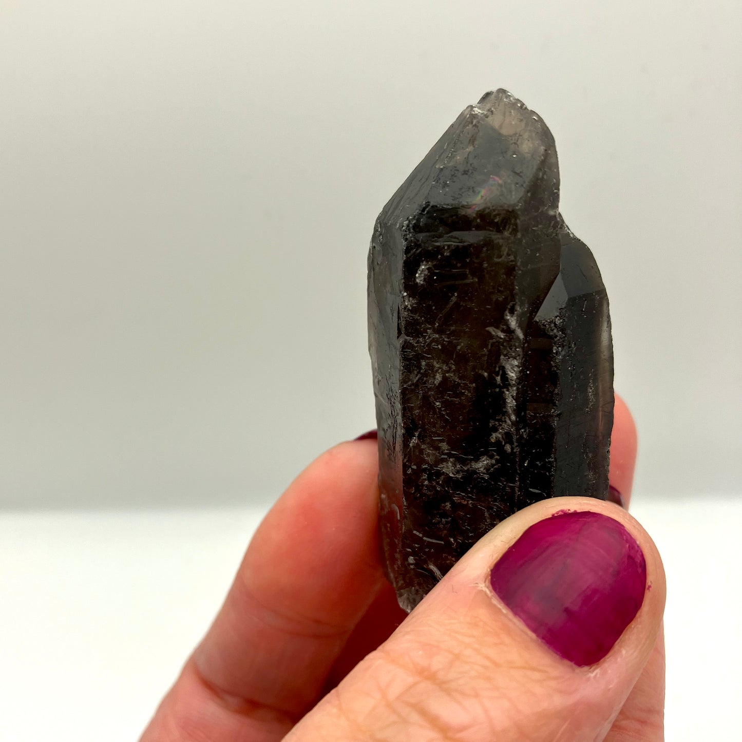 Very dark, natural Smoky Quartz points. 40-45 g 6 available