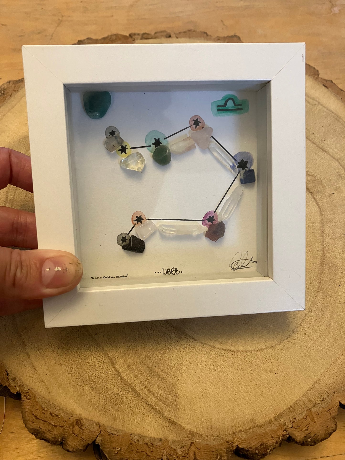 Mini Libra Constellation Crystal Grid