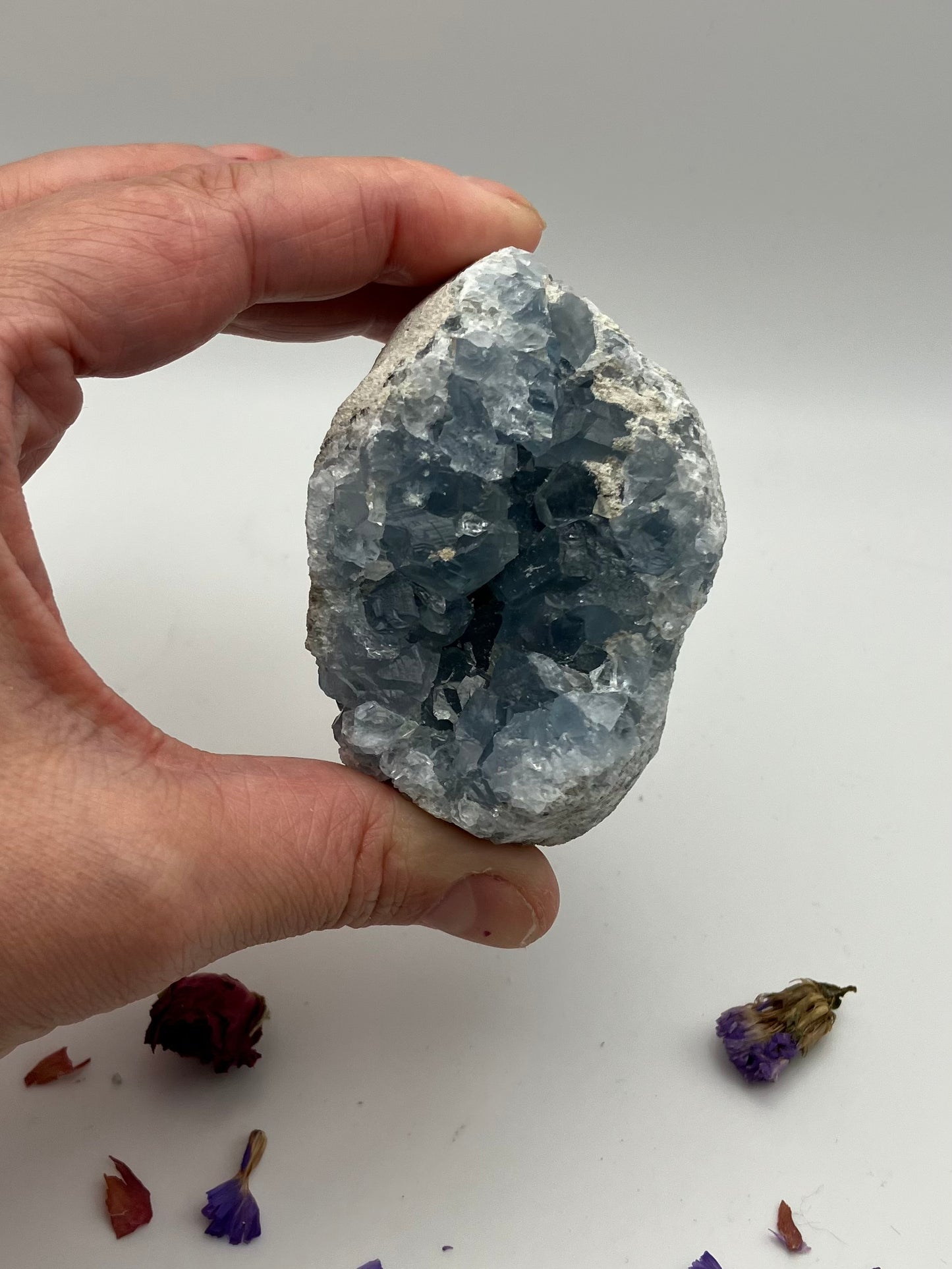 Egg shape Celestite cluster 251g