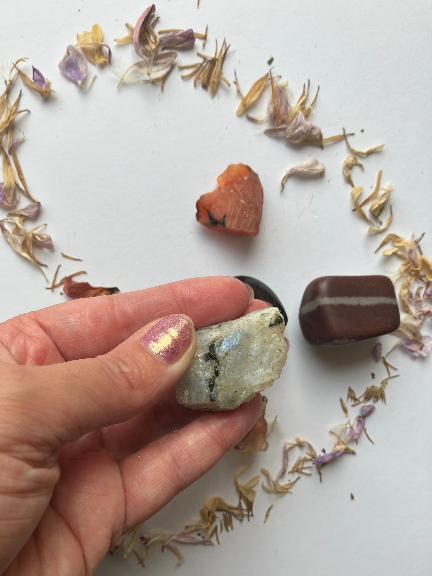 Masculine and feminine energy balance, passion, power and creativity. Tigers eye, moonstone,