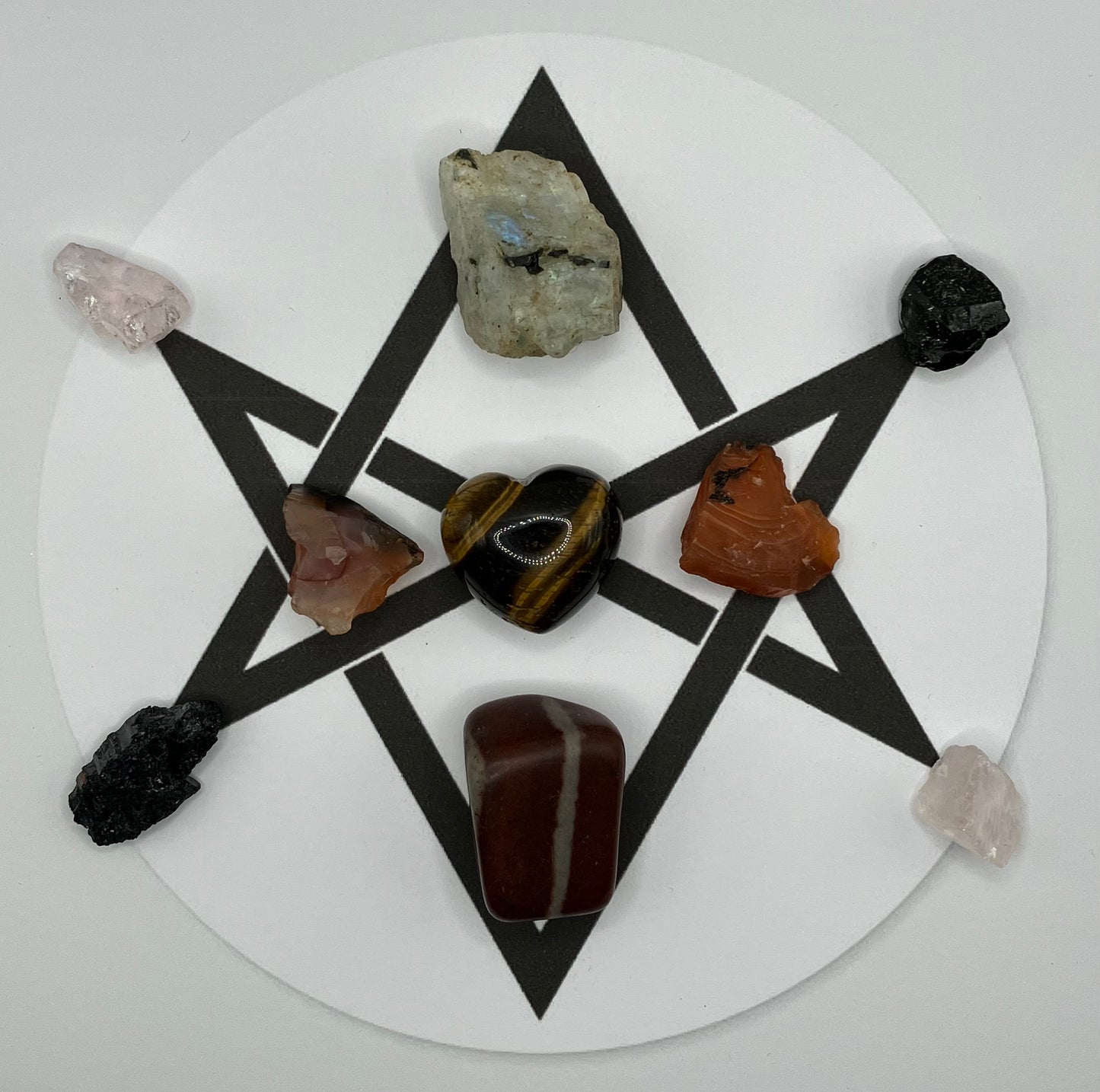 Masculine and feminine energy balance, passion, power and creativity. Tigers eye, moonstone,