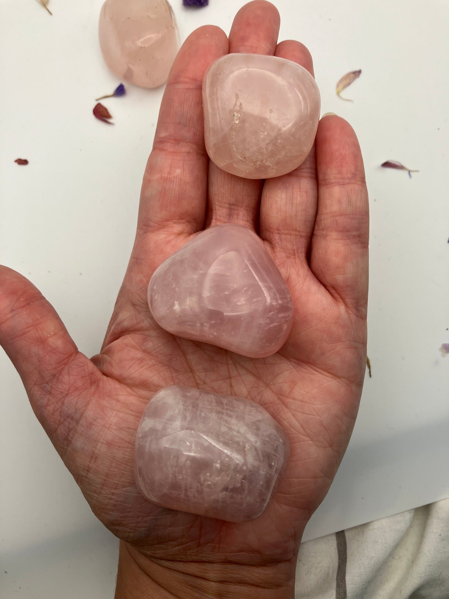 AA Large Rose Quartz tumble stones