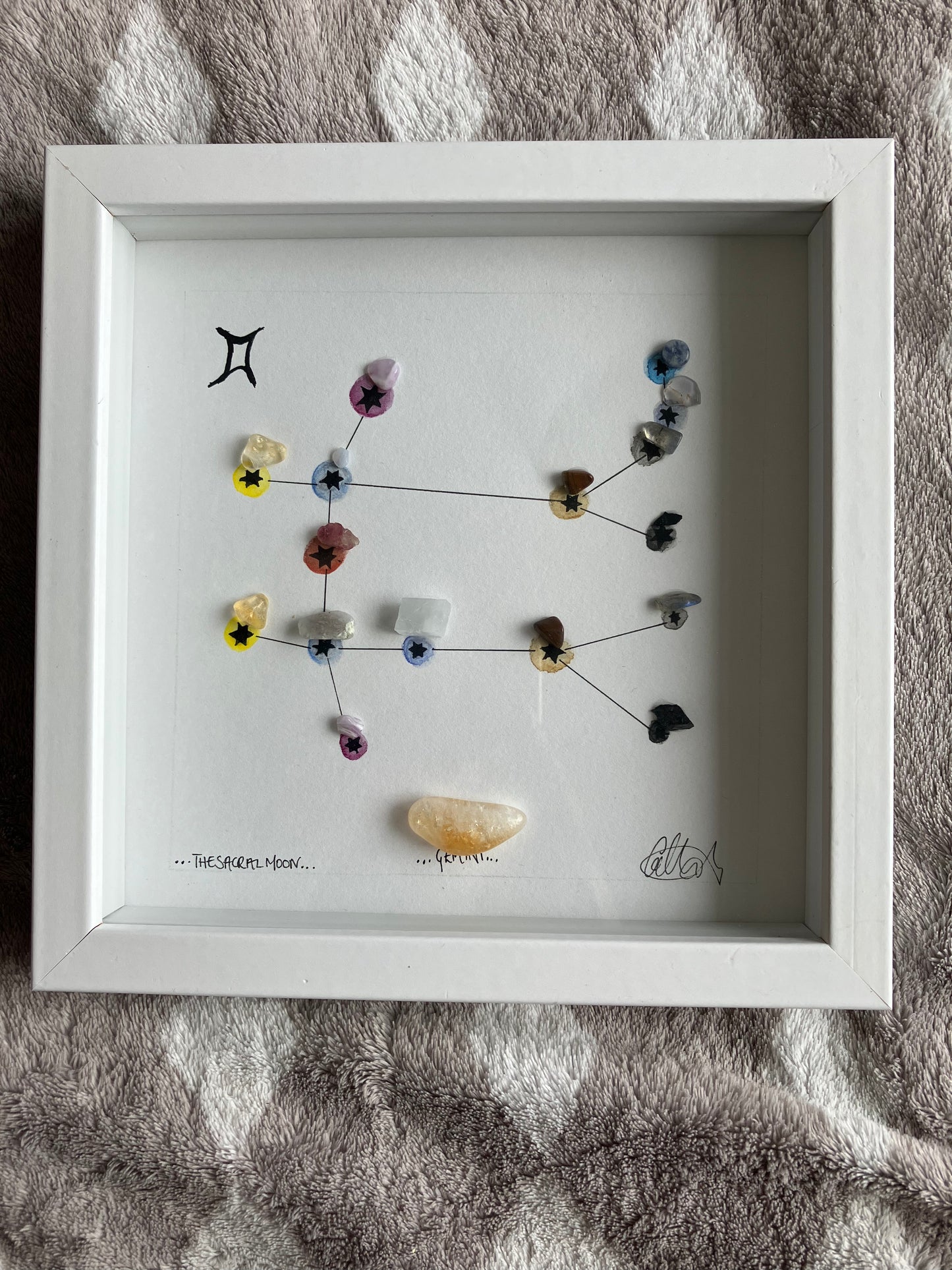 Gemini Zodiac Crystal constellation artwork - Large