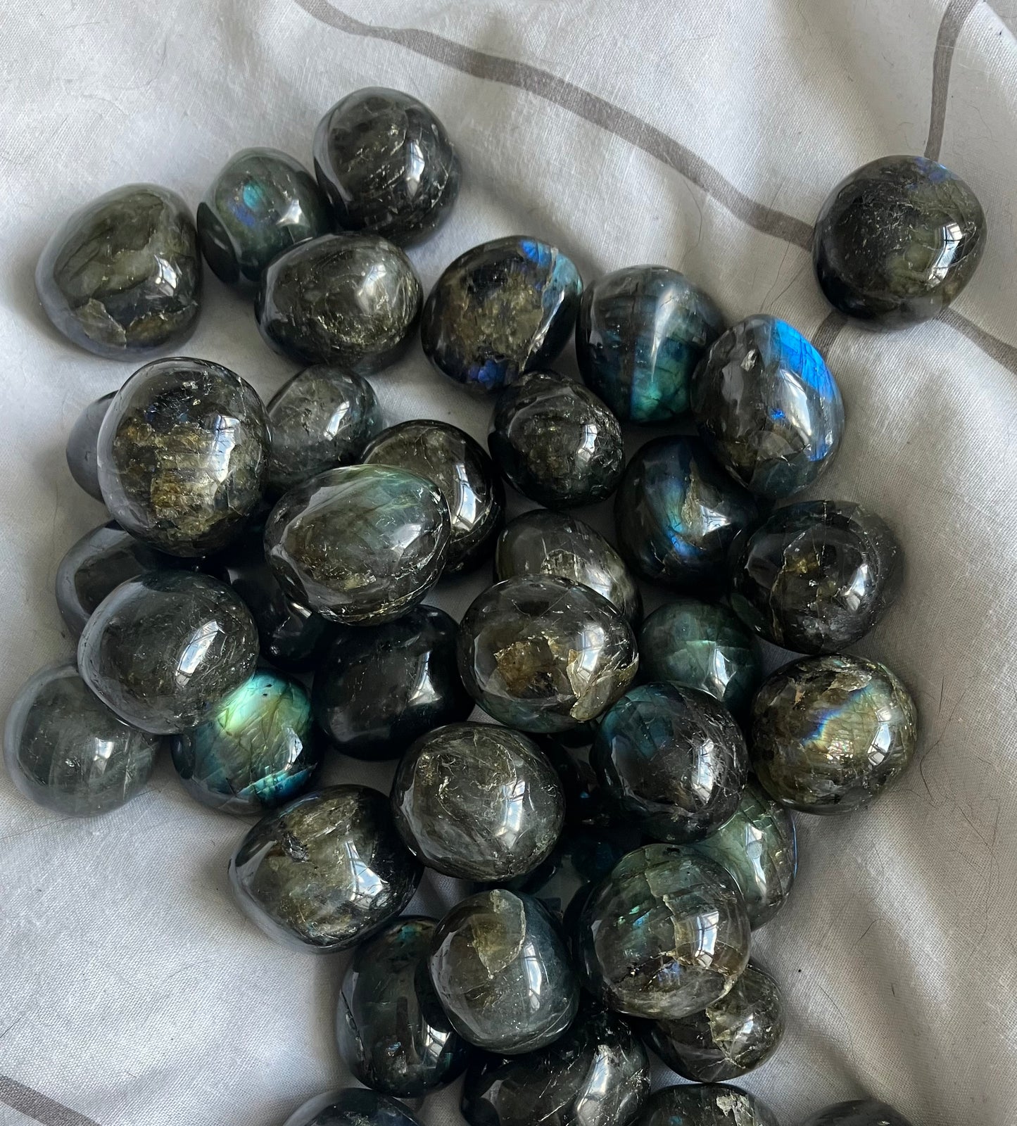 Beautiful medium sized Labradorite with blue flashes