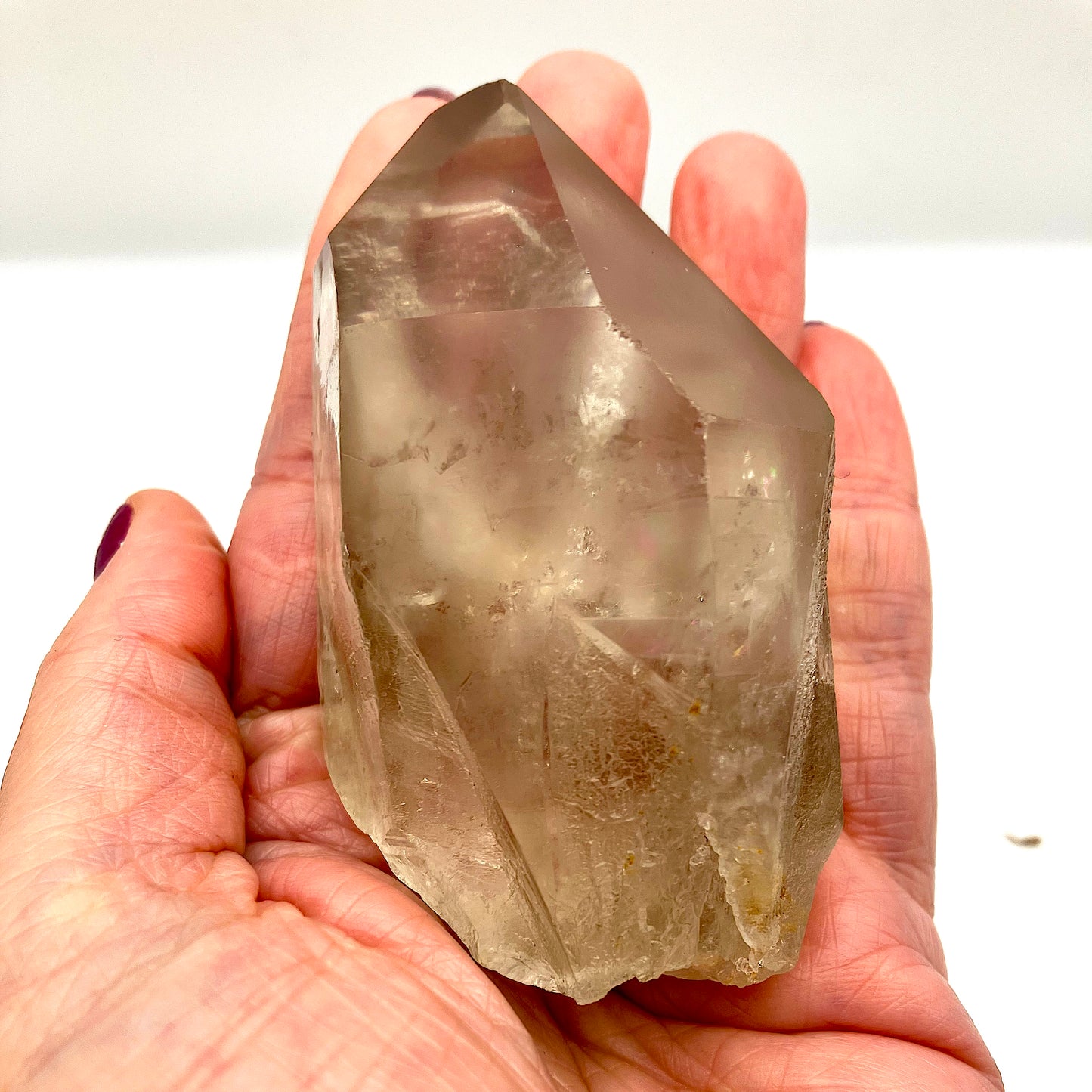 Light coloured Smoky Quartz point C - 153g