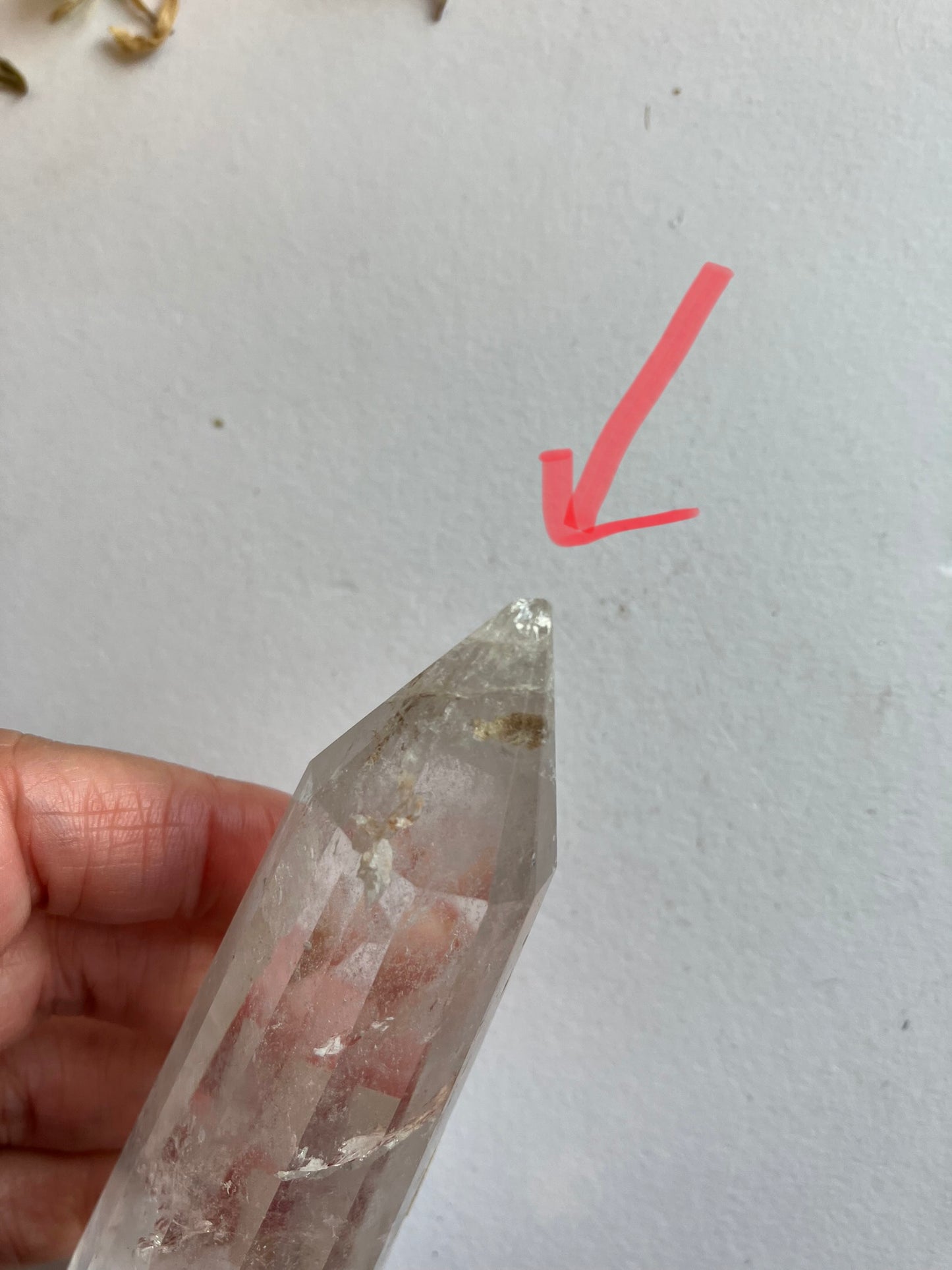 Clear Quartz Vogel Point - CHIPPED POINT