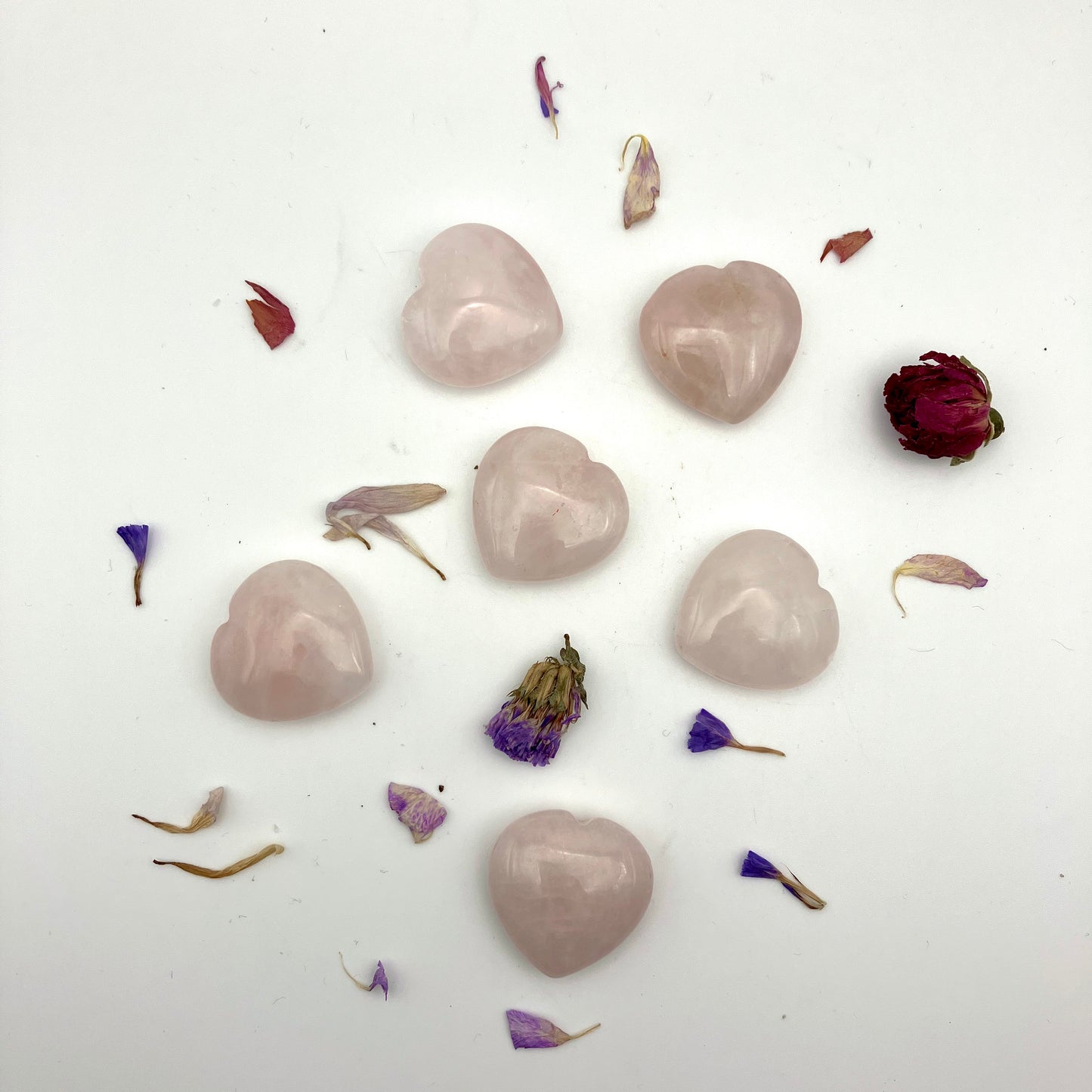 Mini Rose Quartz Hearts