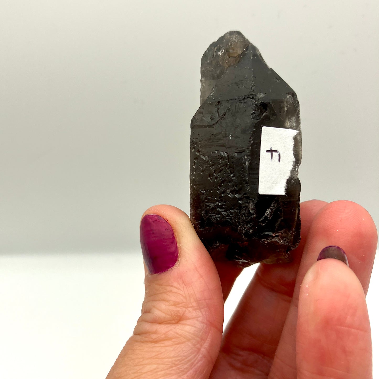 Very dark, natural Smoky Quartz points. 40-45 g 6 available